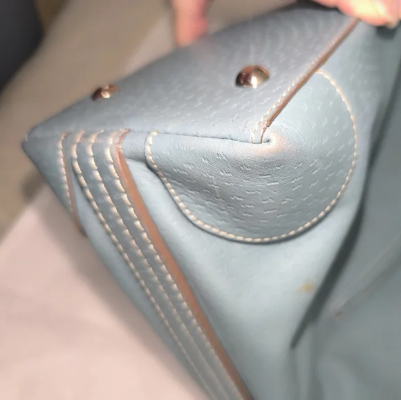 Anya Hindmarch Elrod Hibo Bag Petrol Blue Leather